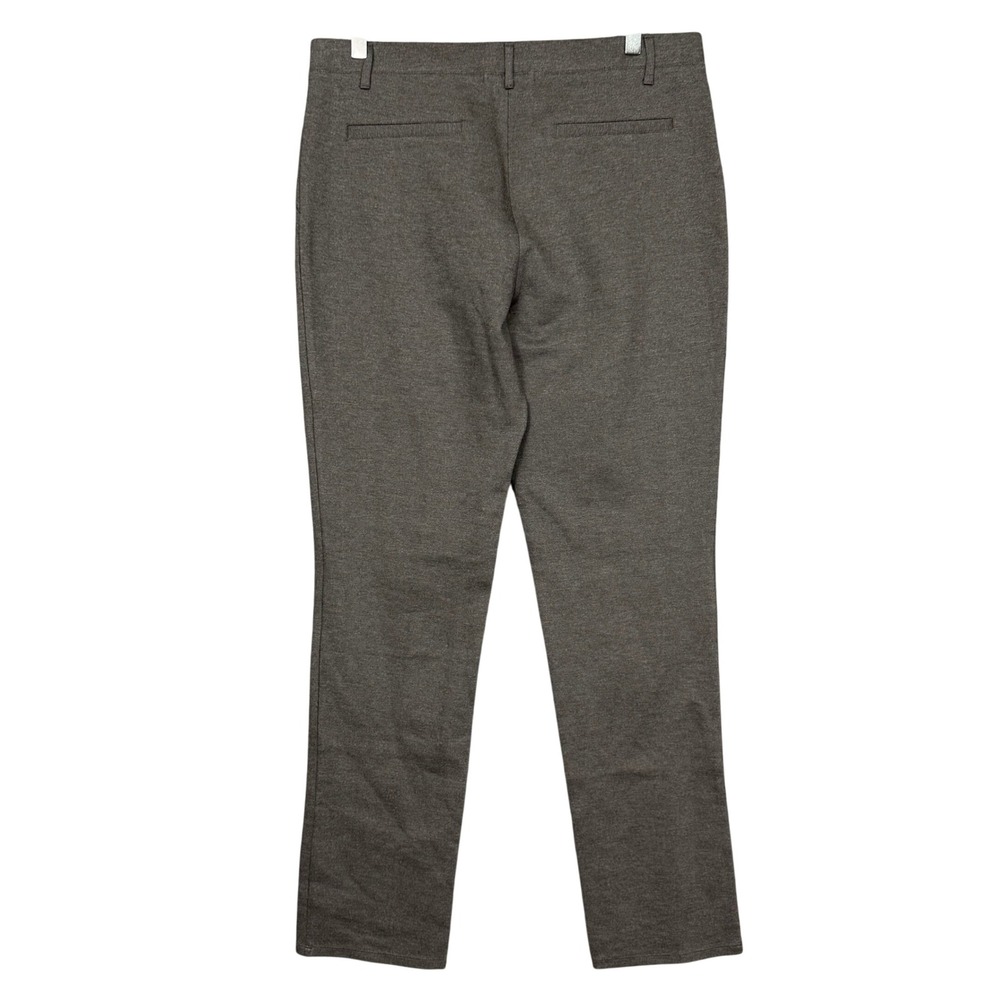 Quince Pants Women Large Tall Grey Ultra Stretch Ponte Straight Leg Charcoal NWT - Picture 4 of 15